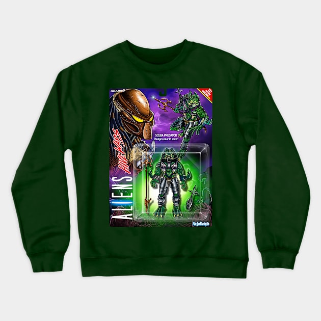 Scuba Predator Card Kenner retro Crewneck Sweatshirt by Ale_jediknigth